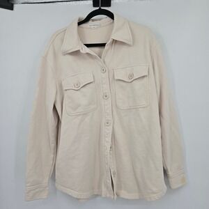 Good American‎ Womens Shirt Jacket Size 1/2 Collared Button Down Top